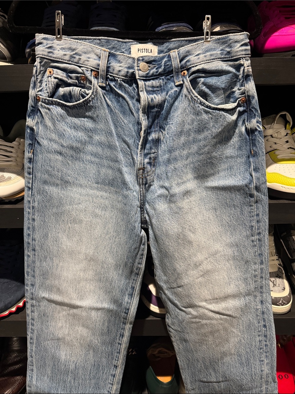 pistola Women's Straight Leg Light Wash Jeans
